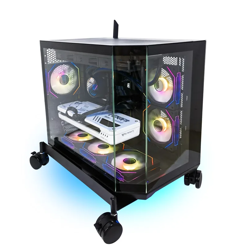 RGB Gaming PC Stand with Fan